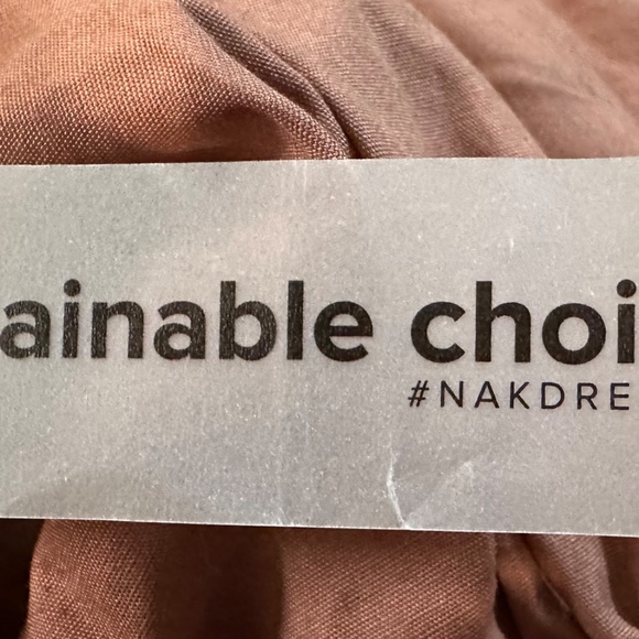 NWT NA-KD.com Organic Flounce Off Shoulder Blouse in Pink - Picture 6 of 7